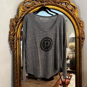 Pure Barre Gray Long Sleeve Tee